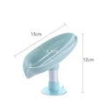 Leaf Shape Soap Box Drain Soap Holder Box Bathroom Shower Soap Holder Dish Storage Plate Tray Bathroom Supplies Bathroom Gadgets
