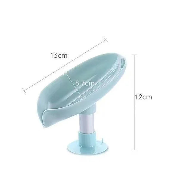 Leaf Shape Soap Box Drain Soap Holder Box Bathroom Shower Soap Holder Dish Storage Plate Tray Bathroom Supplies Bathroom Gadgets