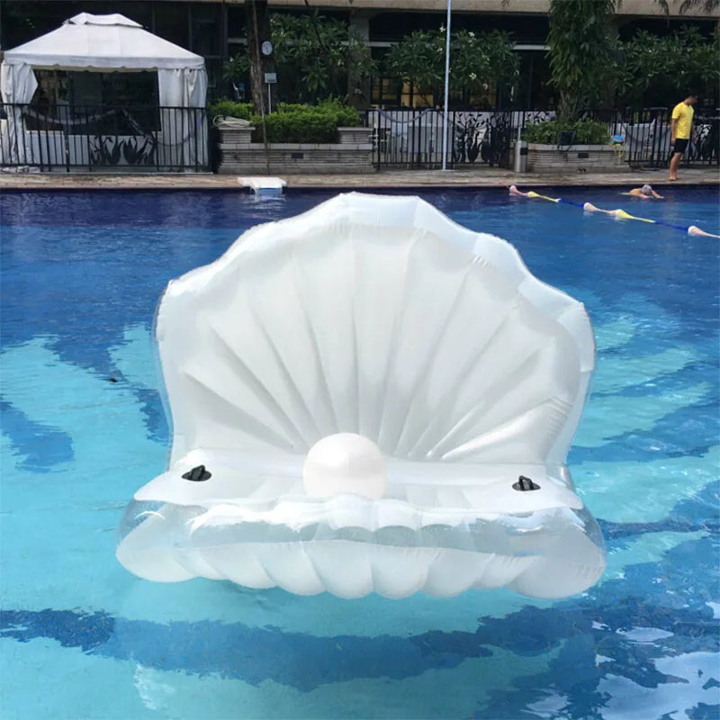 WATERHAN Inflatable PVC Children's Seashell Waterproof Eco-Friendly Swimming Bed Mattress Water Sofa Floating Air Cushion Pool