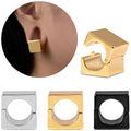 Evorte 316L Stainless Steel Cube Ear Hanger Weights Gold/Black Gun Plating Trendy Unisex Body Piercing Jewelry for Wedding/Party