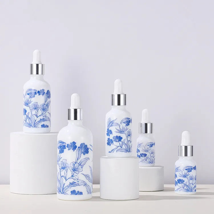 In Stock 10ml 15ml 30ml 50ml 100ml Celadon Porcelain Essential Oil Dropper Bottle for Cosmetics Serum