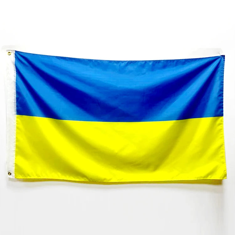 Custom 3*5ft Ukrainian Flag Double Sided Polyester Digitally Printed Budget-Friendly