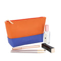 Newly Design High Quality Eco-Friendly Bags Fashionable Combination Color Custom Zipper Nature PU Leather Cosmetic Bag OEM