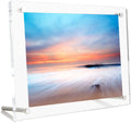 8x10 Acrylic Picture Frame Floating Look 3MM + 3MM Thickness Clear Photo Frame Desktop Frameless Display Self Standing