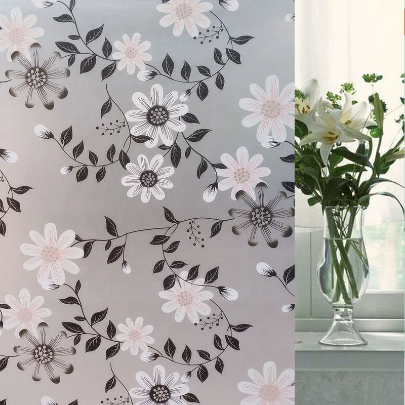 UDK Factory Price PVC Transparent Adhesive Window Sticker Glass Film for Toilet Bathroom Window/door
