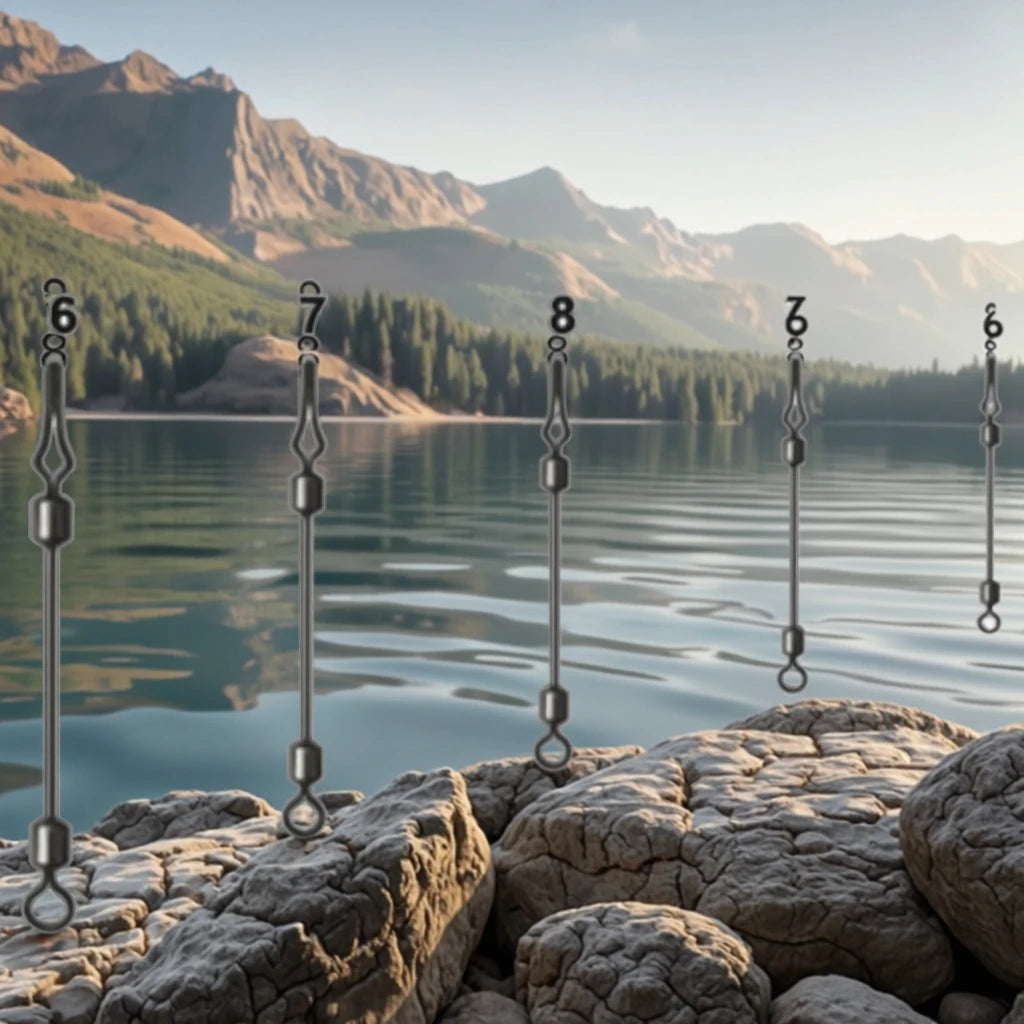 Histar Wholesale Stainless Steel Rolling Swivel Side Line Clip Lead Piece Seat Accessories S4006 Fishing Barrel Swivels for Ocean Boat