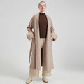 New Arrival QC24029 Hot Selling  Women Casual Long Cashmere Coat