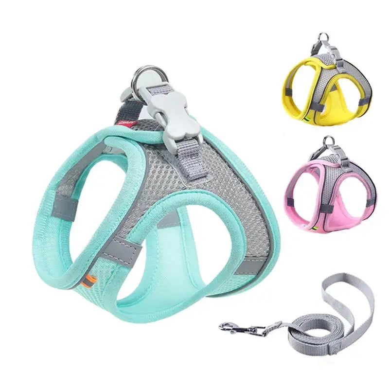 Maychan Luxury Adjustable Pet Dog Chest Strap Dog Harness Vest with Leash Set