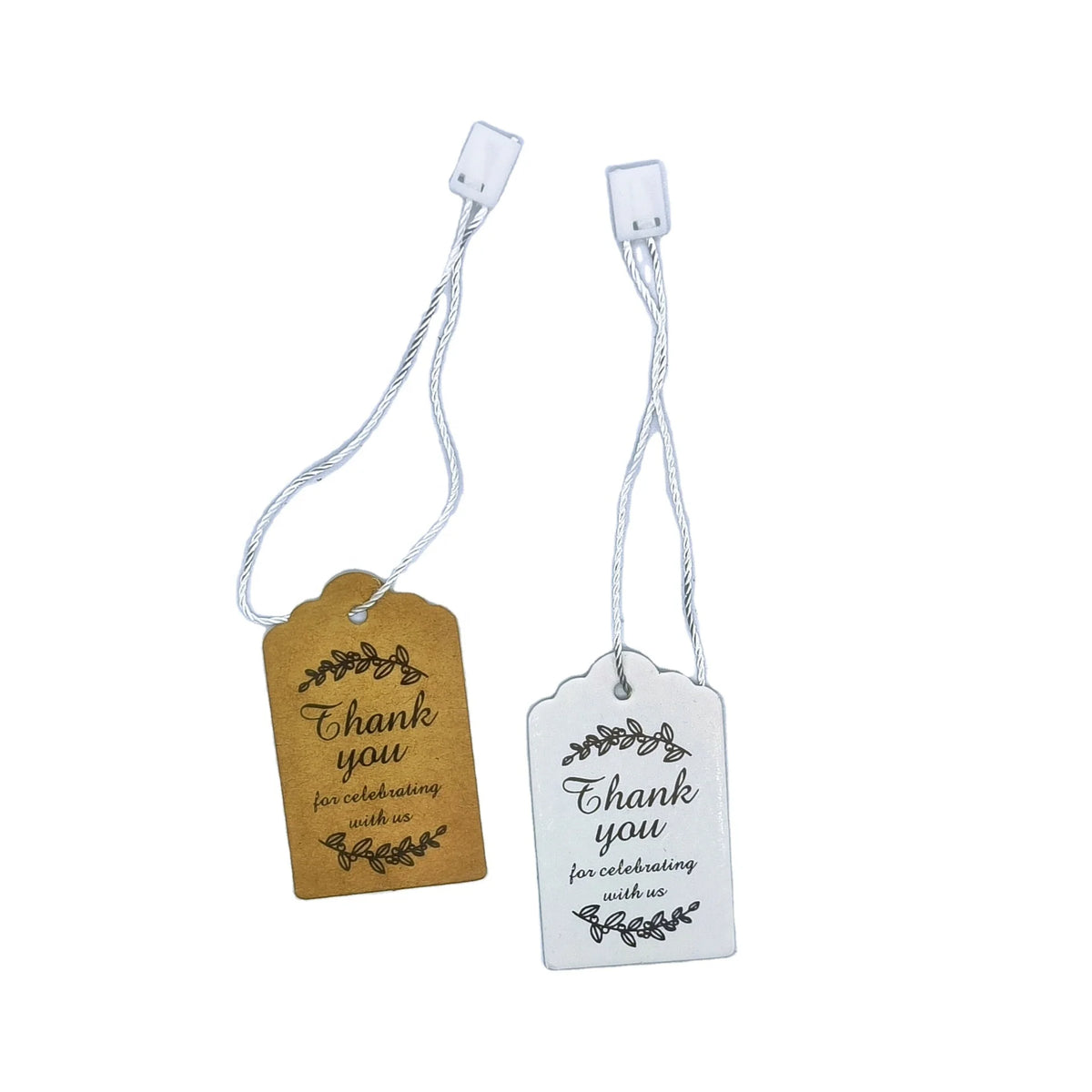 High Quality 100 PCS Each Pack Kraft Paper Hanging Tags Thank You Tag Simple Fashion Tag Card for Gift