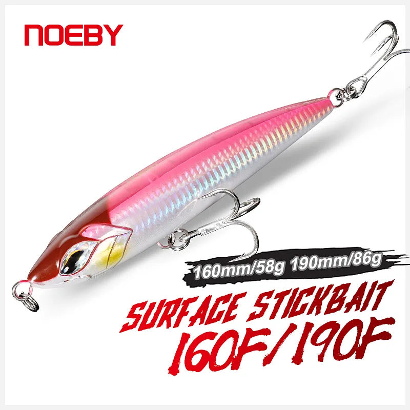 NOEBY 160mm/190mm Top Water Good Floating Pencil Big Lure Bass  Long Casting Artificial Hard Bait Fishing Lures