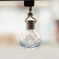 Portable Refillable Fragrance-oil Cosmetic Packaging 10ml Empty Screw Cap Car Perfume Air Fresher Hanging Glass Bottle
