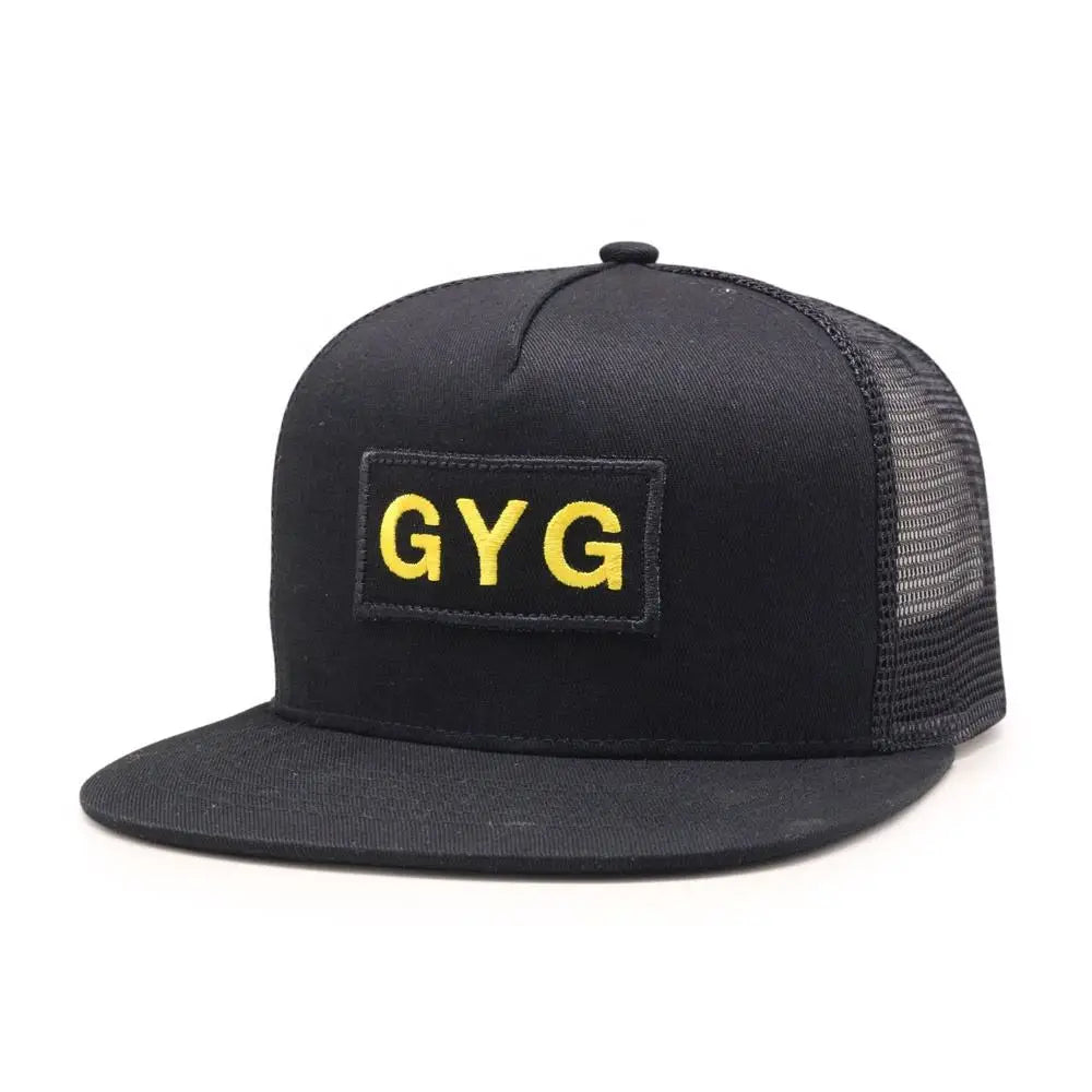 BSCI Wholesale 6 Panel Canvas & Jersey Fleece Snapback Hats Black 3D Embroidery Logo Tropical Leaf Outdoor Goora Cap