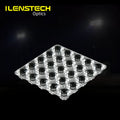 Floodlight Lens Cover 30 Degree Led Lens for Xml 5050 / Secondary Lens Optics 75*75 mm