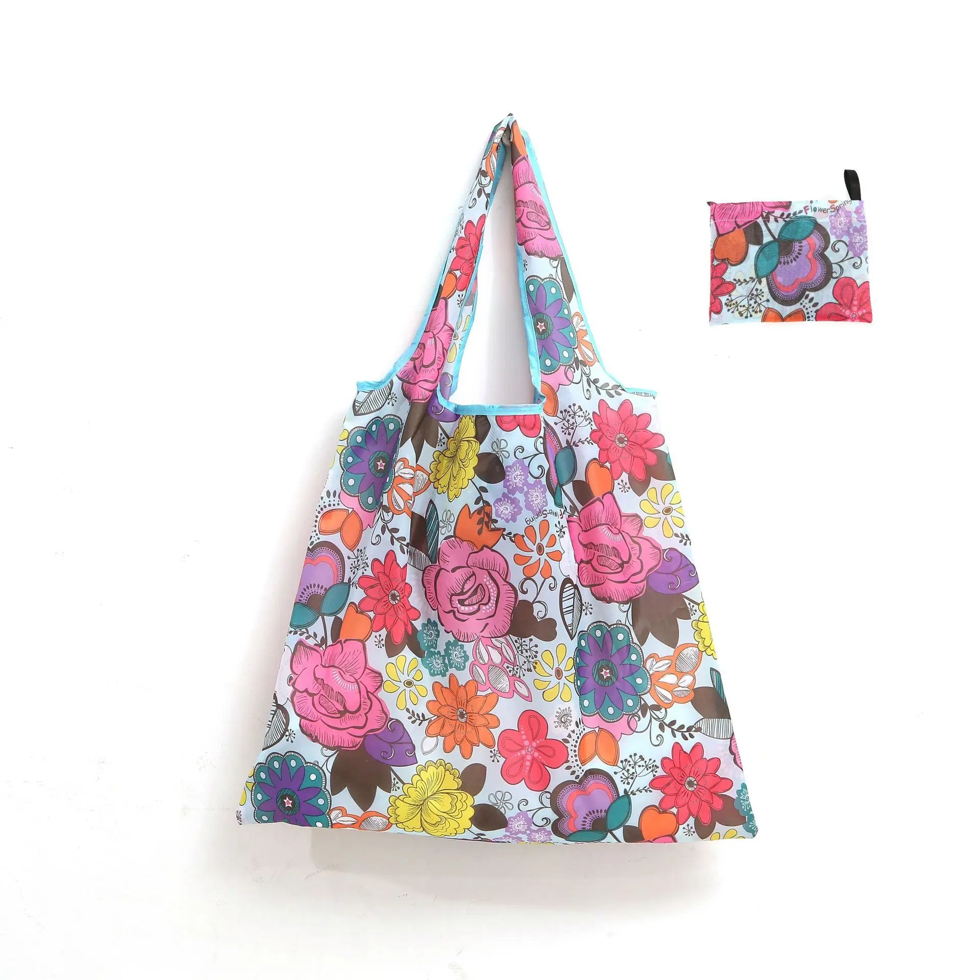 Factory Direct Sale Eco-friendly Polyester X-Large Foldable Waterproof Grocery Bags Shoulder Strap for Travel Picnic Supermarket