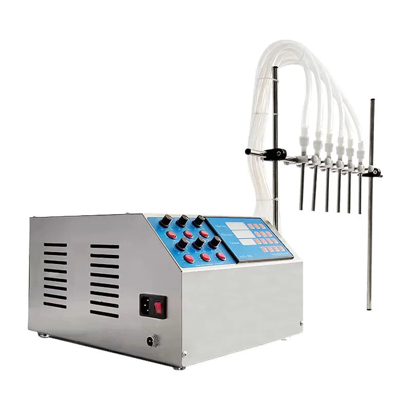 Hot Selling Diaphragm Type Electricity Powered Stainless Steel 6-Head Liquid Water Filling Machine for Industrial Use