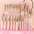 For Hot Sale Pink Super Soft Synthetic Eco-friendly Vegan Face Makeup Brush Set Private Label 30pcs