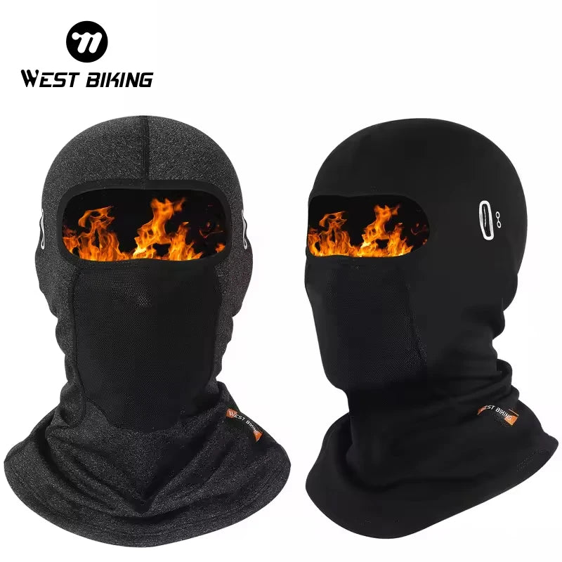 WEST BIKING Winter Bicycle Motorcycle Fleece Full Face Mask Snowboarding Ski Neck Warm Bike Ebike Full Face Cover Mask