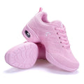 Women Modern Jazz Dance Sneakers Lightweight Air Cushioned Heel Mesh & PU Upper Durable Dancing Shoes