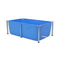 LVJU 200 Gallons 4.9' X 3.3' X 1.6' Fish Tank with Metal Frame 1.5x1x0.5m 750 Liters Nursery Fish Pond
