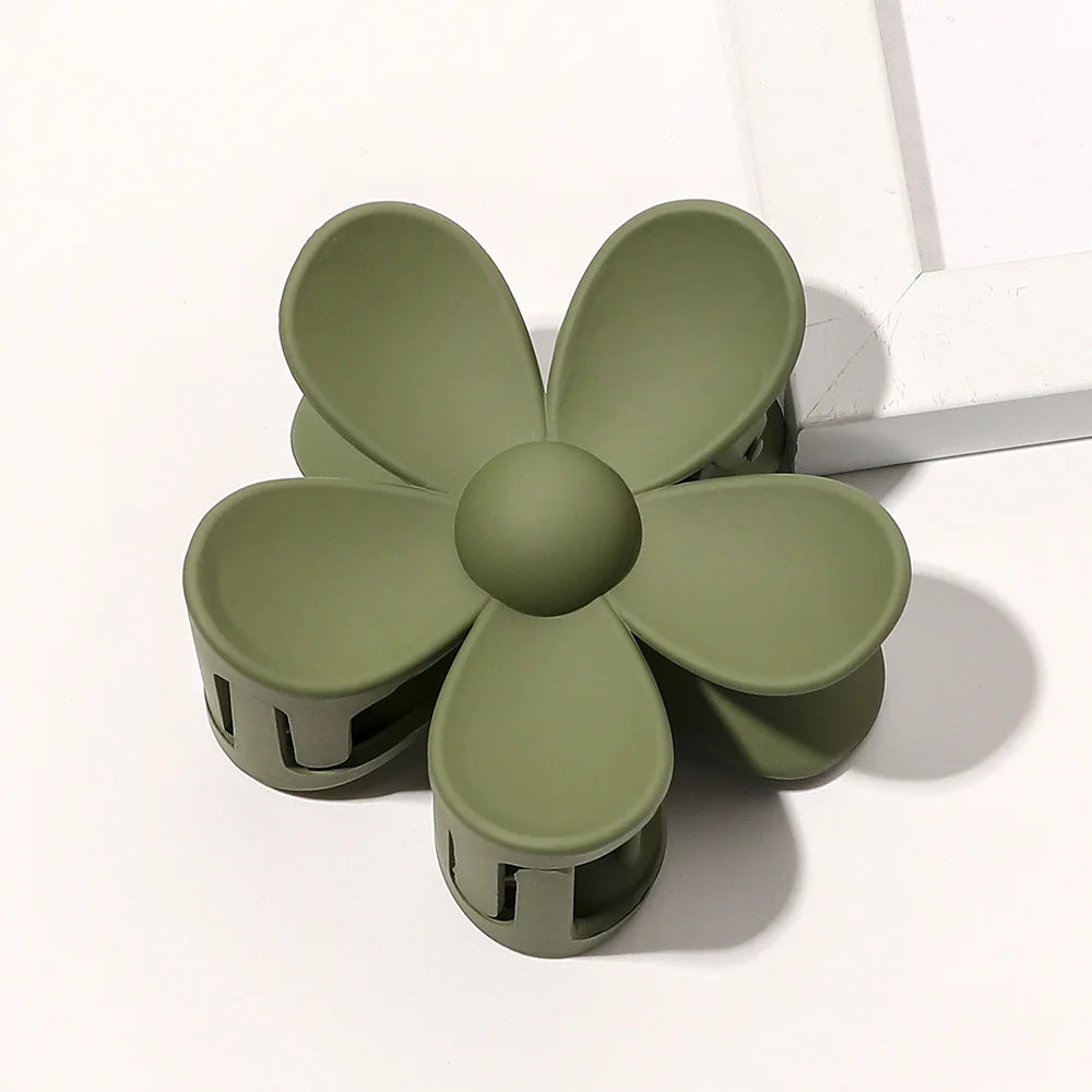 Personalized 5cm Frosted Flowers Hair Claw Accessories Cute Korean Style Acetate and PC Material Wholesale for Girls and Women