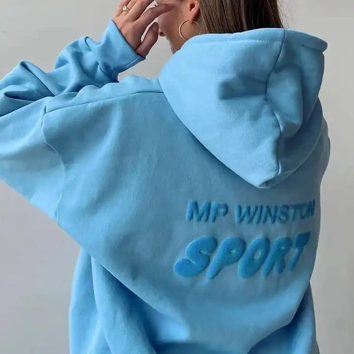 Puff Letter Printed Hoody Women's Hoodies Sweatshirts Streetwear Fashion Unisex Oversized Hoodie Fall Winter 2023 Women Clothes
