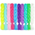 Wholesale Synthetic Hair Extension Twist Jumbo Glitter Braiding Hair 100g 24Inch Luminous Ombre Glowing Hair