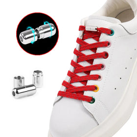 Reflective Elastic Shoelaces for Sneakers-Polyester Material Children & Adult Use Night Run Lock & No-Tie Design