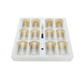 Hot Sale 12 Pieces High Borosilicate Clear Kitchen Food Storage Jar Set with Bamboo Lid