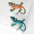 Fashion New Retro Enamel Lizard Brooch Simple Animal Clothing Diamond Brooch