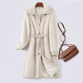2025 New Genuine Natural Imported Mink Fur Coat Women's Winter Jacket with Woolen Belt Collar Warm Jacket with Genuine Fur