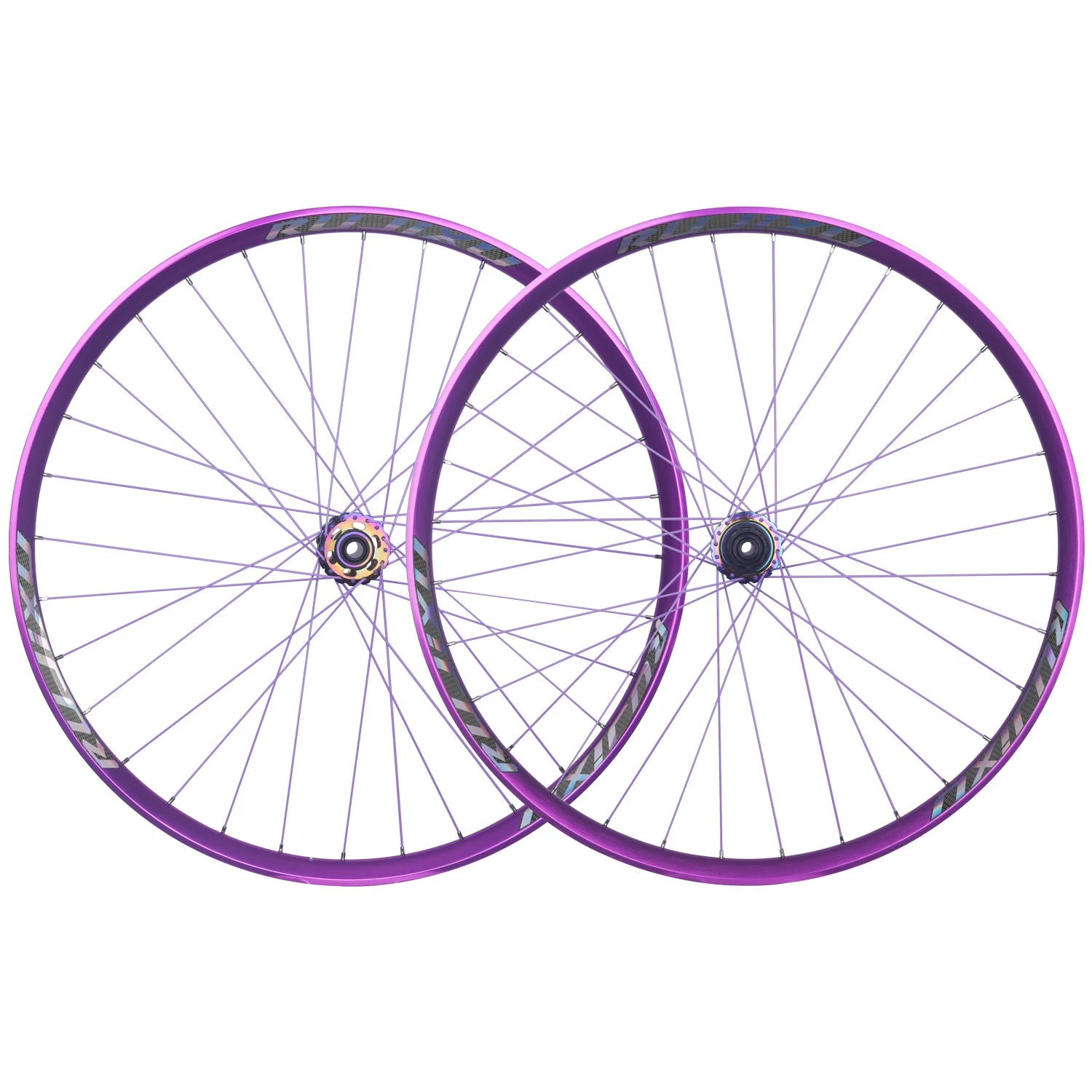 High-Strength Purple Spokes Mountain Bike Wheelset 24-29 Inch Aluminium Alloy Rim with Disc Brake Variety of Sizes Available