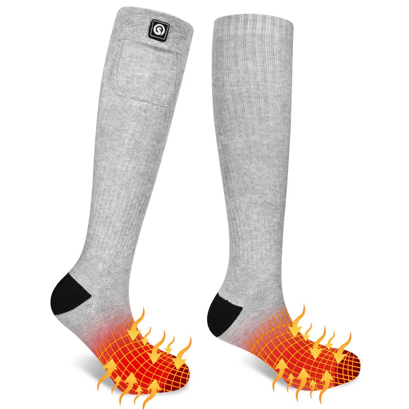 Manufacturer Wholesale Sport Socks Heated Thermal Socks Winter Electric Rechargeable 3 Heating Settings for Men and Women