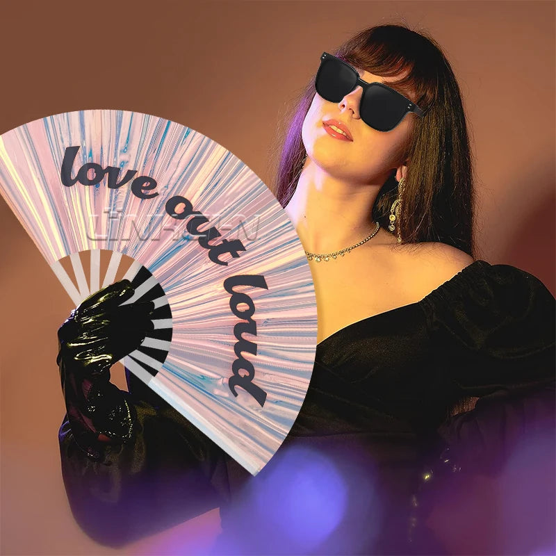 Popular Custom Large Bamboo Folding Clacking Fan for Event