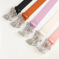 JULUN Belt Manufacturer Women Belts Hollow Butterfly Crystal Buckle Faux Leather Belts for Women Adjustable for Dresses