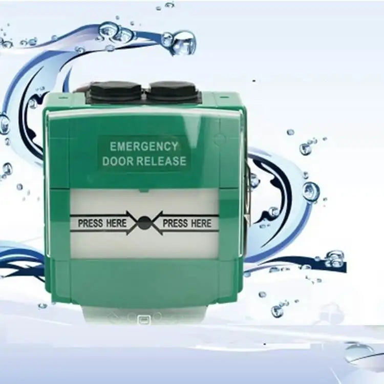 Outdoor Waterproof IP67 Resettable Emergency Exit Button Green Fire Alarm Escape Switch Manual Call Point