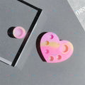 Professional Reusable Lash Lift Soft Pallet Beauty Product Silicone Lash Lift Tint Tray Heart Shape Silicone Dye Palette