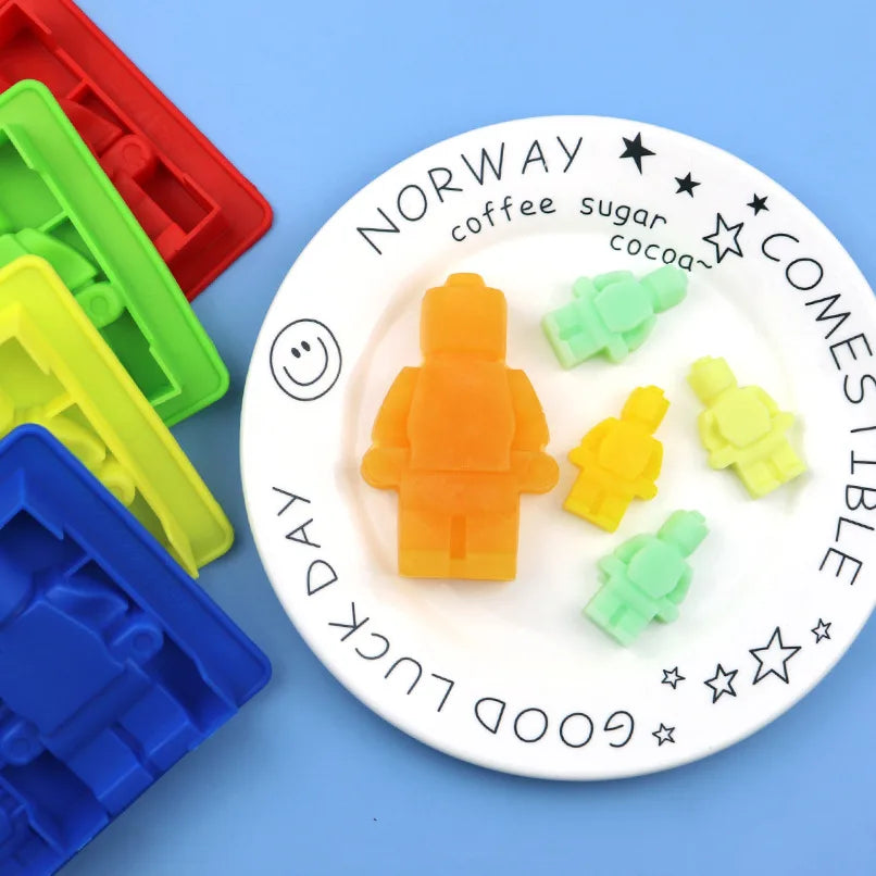 Saffron Robot Silicone Candy Molds Silicon Chocolate & Ice Cream Ice Mold Homemade Jelly Baking Tools for Cake Decorating