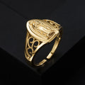 Europe and the United States Cross-border Personality Copper Gold Plated Micro-inset Zircon Ring Simple Exquisite Ring Wholesale