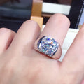 Classic Design Engagement Ring 5 Carats Moissanite Diamond 18K White Gold Luxury Moissanite Men Ring