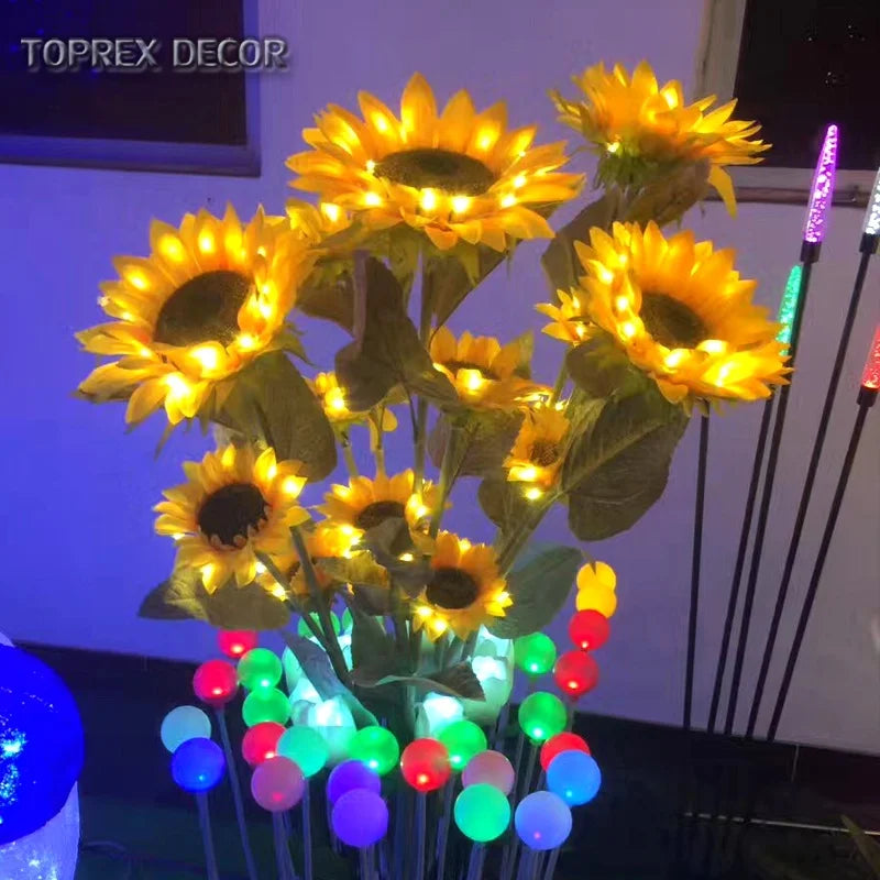 Wholesale 65cm Artificial LED Sunflower Decor DC24V Holiday Garden Decoration for Mother's Day Easter Christmas Wedding