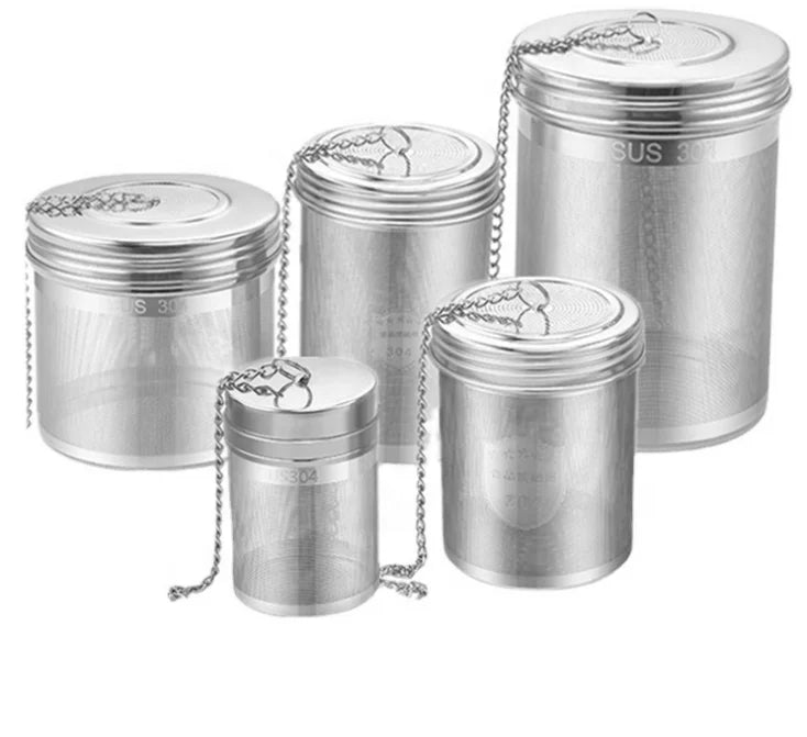 Extra Fine Mesh Tea Infuser Threaded Connection Stainless Steel Tea Ball Infuser with Extended Chain Hook Kitchen Accessory