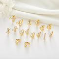 Lovely Jewelry Cubic Zirconia Brass 14K Gold Plated Sea Turtles Shape Animal Huggies Hoop Earrings Women