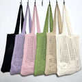 Wholesale Summer Women's Tote Bags New Vintage Design Knitted Beach Hollow Mesh Crochet Double Strap Fashionable Bohemian