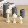 3D Handmade Cake Chocolate Plant Silicone Mould Scented Candle Silicone Mold Ribbed Mushroom Shaped Candle Silicone Mould