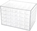 Acrylic Jewelry Organizer Box with 5 Drawers and 120 Grids Clear Display Rack Jewelry Drawer Organizer