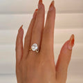 Dazan New HOT INS Trendy 18k PVD Gold Plated Stainless Steel Vintage Unique Polished Teardrop Clear Zircon Wave Line Beauty Ring MegaBDM