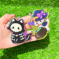 Hot Sale Custom Design Printed Colorful Rainbow Hologram Anime Iridescent Acrylic Keychain Charms