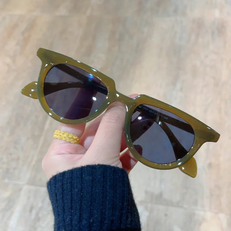 Fashion 2025 Top Brand Custom Woman Vintage for Round Face Female Mens Luxury Acetate Sunglasses Glasses for Oval Face Female