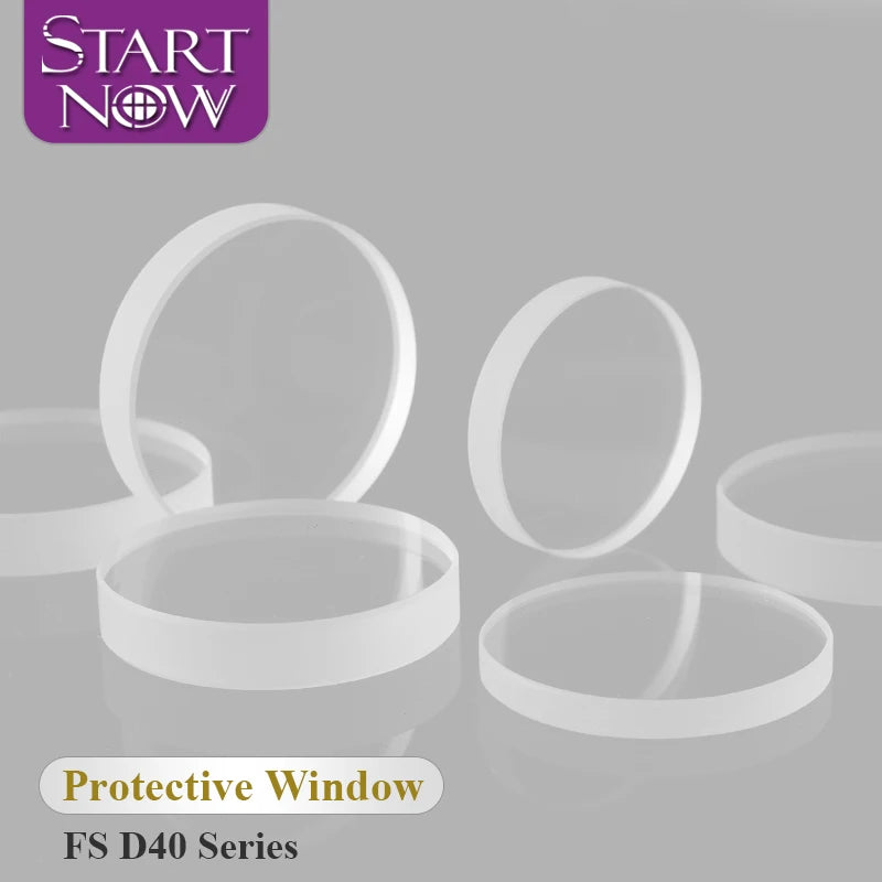Startnow Dia.40 Series Fused Silica Optical Fiber Window AR Coated 40*2mm 40x5 48*3 Laser Protective Glass Lens for Cutting Head