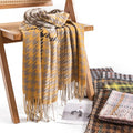 Wholesale Scarves Multiple Color Women Winter Houndstooth Scarf Shawl Wraps Soft Warm Luxury Brand Winter Long Scarf